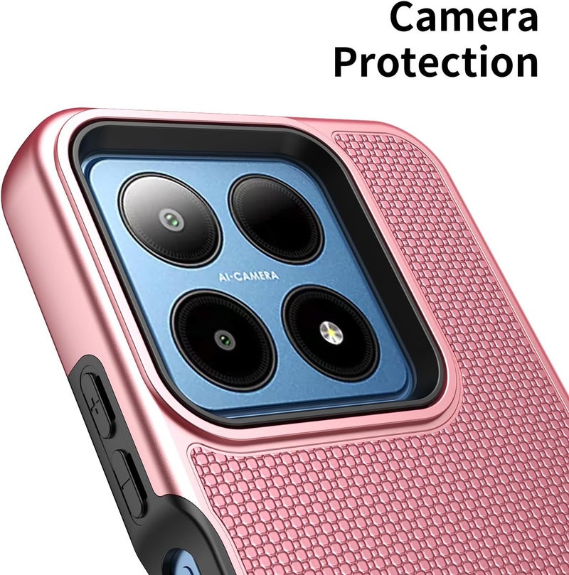 Mocotto for Boost Summit 5G Case with Tempered Glass Screen Protector,Dual Layer Heavy Duty Shockproof Protection (Boost Summit 5G,Rose Gold) - Image 5